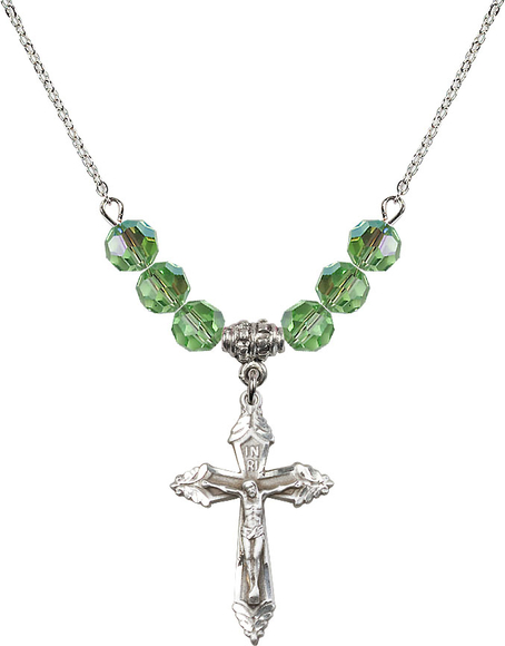 N30 Birthstone Necklace Crucifix Available in 15 Colors
